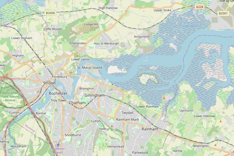 Map of Chatham and the surrounding area